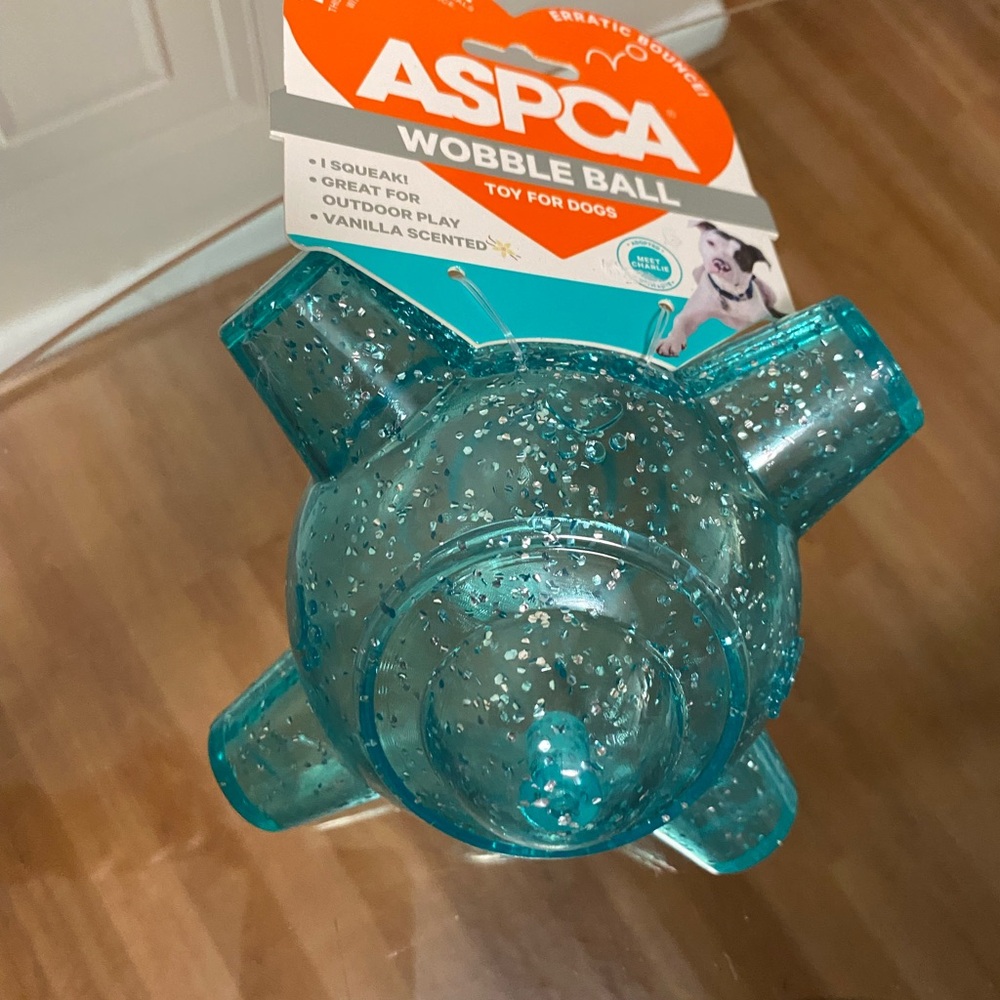 - - ASPCA Wobble Ball Wabble Ball Crazy Erratic Bounce Vanilla Scented - Picture 3 of 7
